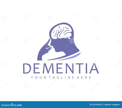 Dementia Human Head With Brain Mental Health Logo Design Health