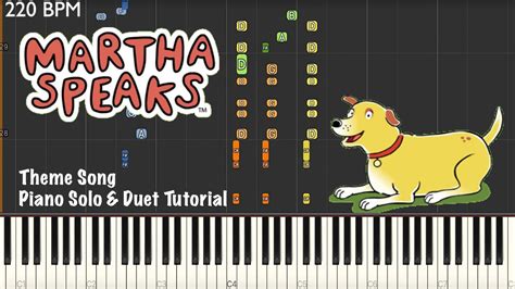 Martha Speaks ~ Theme Song ~ Piano Solo And Duet Tutorial Youtube