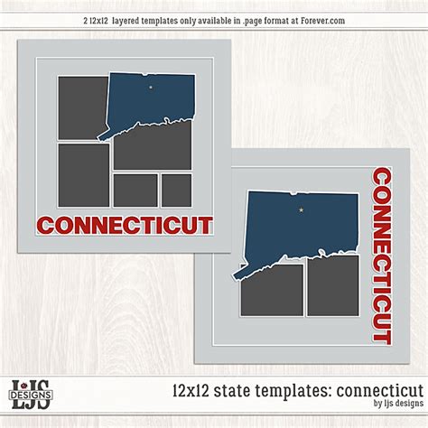 12x12 State Templates Connecticut Digital Art