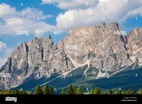 Beautiful Dolomite Mountains Near Cortina Dampezzo Pomagagnon Group