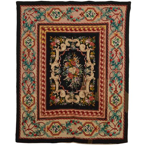 Victorian English Needlepoint Rug For Sale At 1stdibs