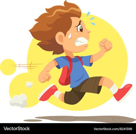 Running Late To School Royalty Free Vector Image