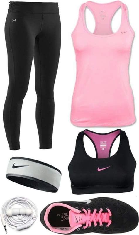 Pink And Black Nike Combo Summer Workout Outfits Cute Workout Outfits