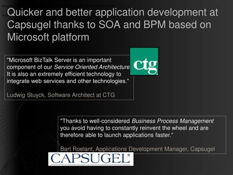 Ppt Quicker And Better Application Development At Capsugel Thanks To