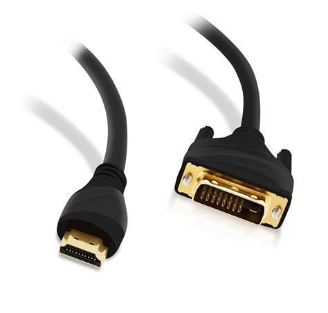 25 Ft Hdmi To Dvi Cable Gearit Hdmi To Dvi 25ft 76m High Resolution