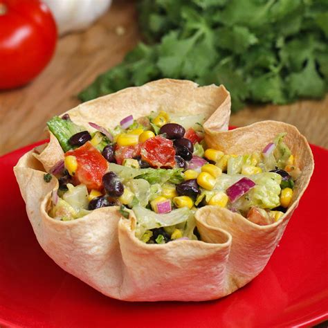 Vegetarian Taco Bowl Salad Recipe Vegetarian Recipes