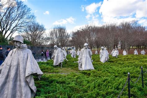 Korean War Veterans Memorial In Washington Dc Usa Editorial Image