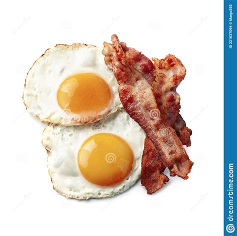 Fried Eggs And Bacon Meat Stock Photo Image Of Porc 221037094