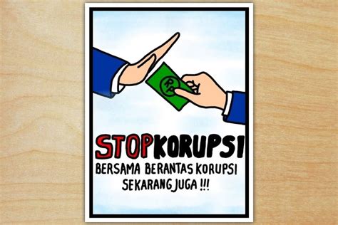 5 Contoh Poster Anti Korupsi Simple Dan Keren Mudah Digambar Blog