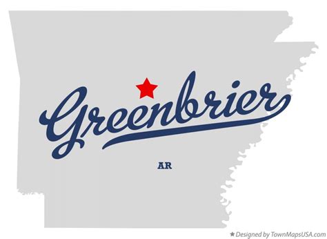 Map Of Greenbrier Faulkner County Ar Arkansas