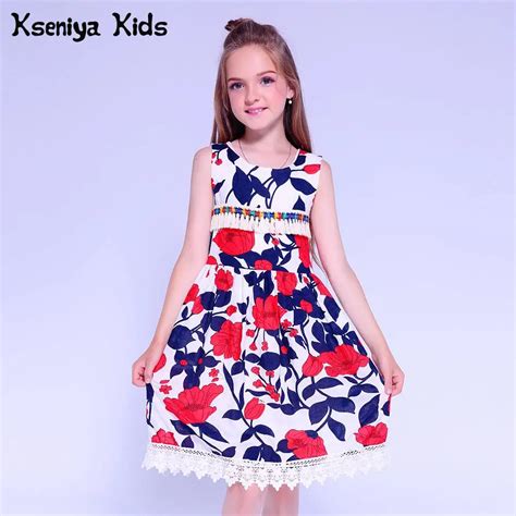 Kseniya Kids Baby Girl Lace Dress Tassel Print Flower Girl Dresses