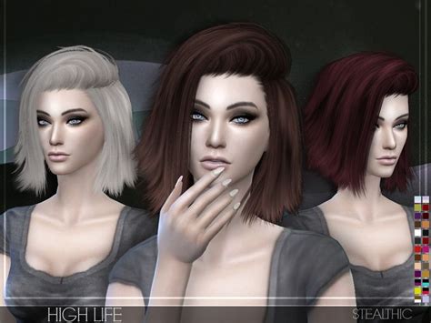 Stealthic High Life Female Hair Sims Hair Womens Hairstyles