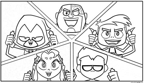 Teen Titans Go Coloring Pages All Characters Print Color Craft
