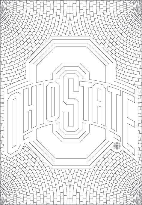 In The Sports Zone Ncaa Ohio State Buckeyes Adult Coloring Book Red