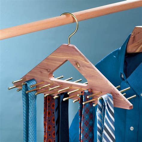 Cedar Tie Hanger - Sporty's Preferred Living | Tie hanger, Hanger, Clothes hanger