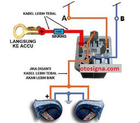 Rangkaian Cara Pasang Relay Klakson General Tips