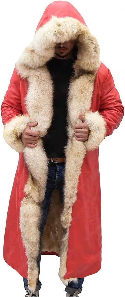 New Santa Claus Coat The Christmas Chronicals Fur Shearling Red Faux