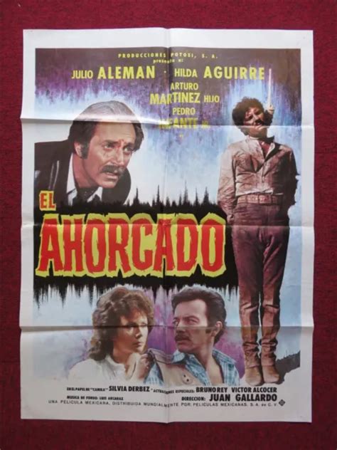 El Ahorcado Folded Mexican Poster Julio Aleman Hilda Aguuirre 1983 20
