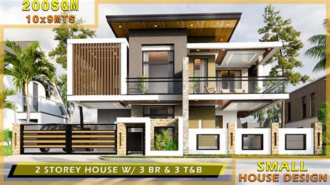 Small House Design 10x9 With 200 Sqm Floor Area 2 Storey House With