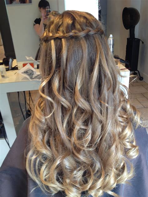 Use a texturizer on the hair roots. Waterfall braid and curls for Isabella | Cool hairstyles ...