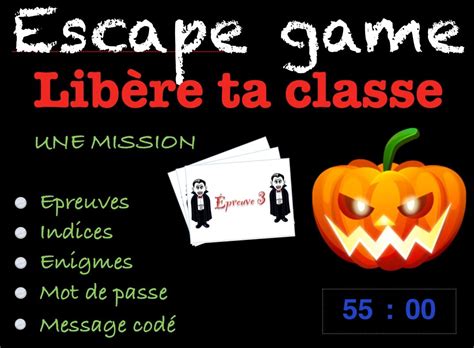 Activité avant les vacances : escape game cm2 Halloween - Profissime