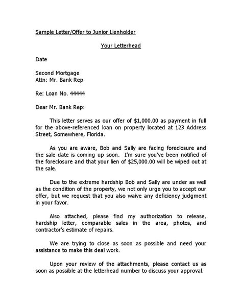 Sample Of Offer Letter To Purchase A Property
