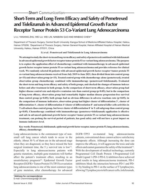 Pdf Short Term And Long Term Efficacy And Safety Of Pemetrexed And