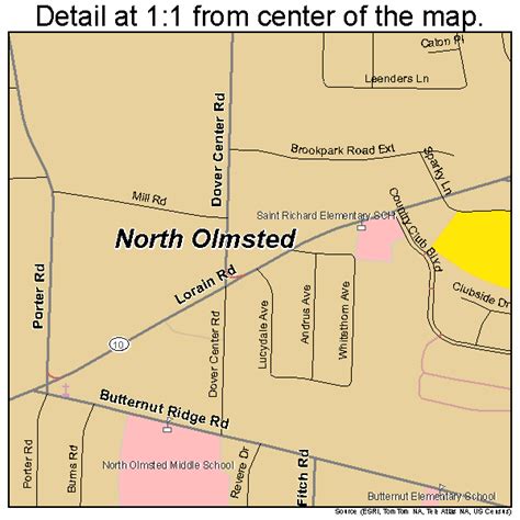 North Olmsted Ohio Street Map 3956882
