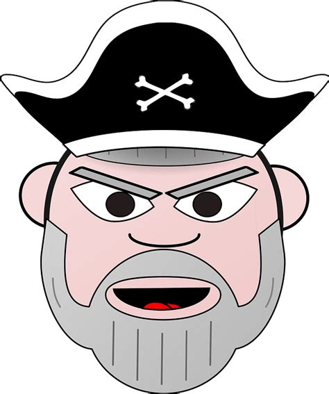 Grey Beard Pirate Face Clipart Free Download Transparent Png Creazilla
