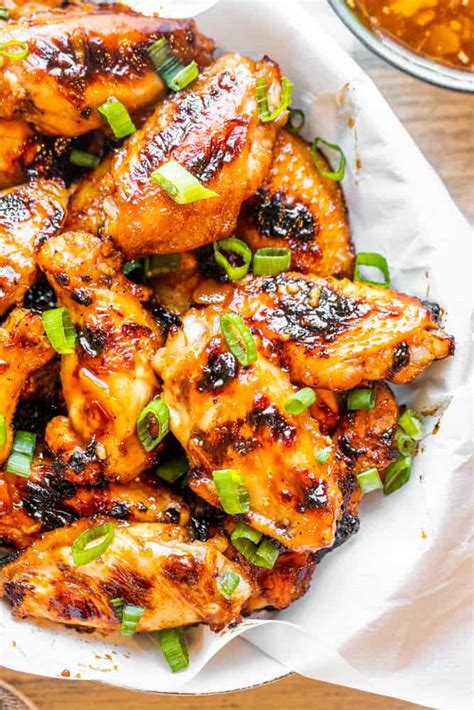 Most people will either fry or bake their chicken wings and they, more often than not, are good. BBQ Peach Grilled Chicken Wings Recipe | Erhardts Eat