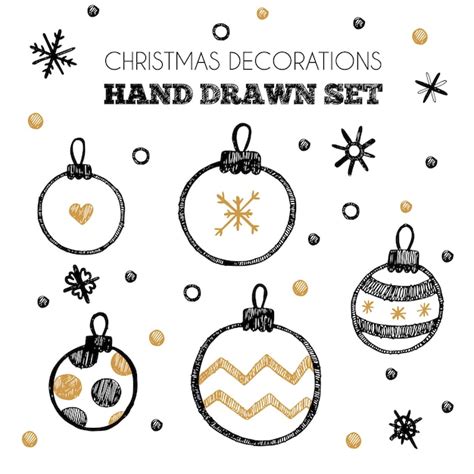 Premium Vector Set Of Christmas Decorations Vector Elements