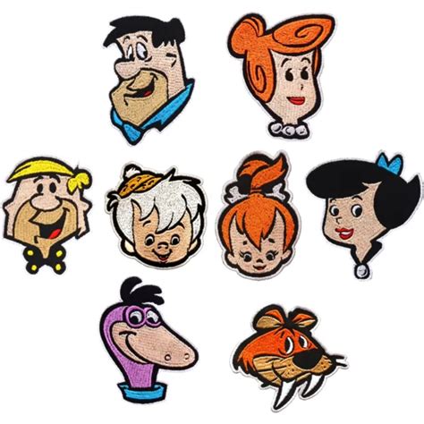 The Flintstones Patches Embroidered Tv Cartoon Hanna Barbera Fred