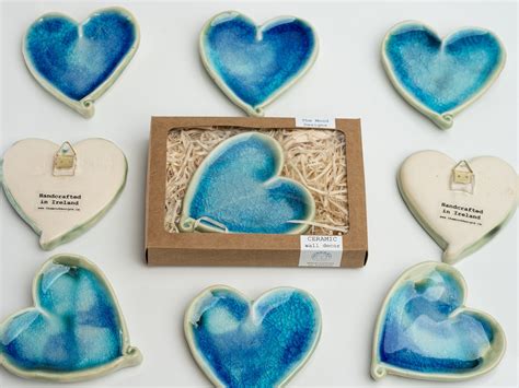 Ceramic Heart Wall Ornament Pottery Heart T For Her Heart Etsy Uk