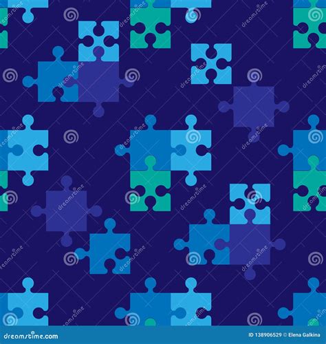 Puzzle Seamless Pattern Stock Vector Illustration Of Abstract 138906529