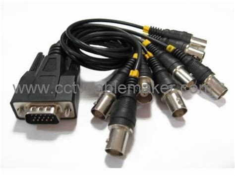 Vga To 8 Bnc Cablevga 15pin Male Breakout Cable To 8 Bnc Female Cable