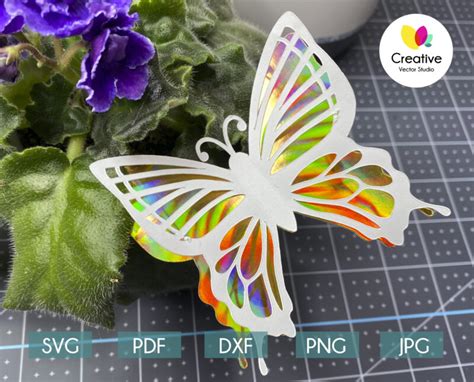 3d Butterfly Svg 3 Cutting Template Creative Vector Studio