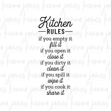 Kitchen Rules Svg Moms Rules Svg Kitchen Svg Etsy Norway Kitchen