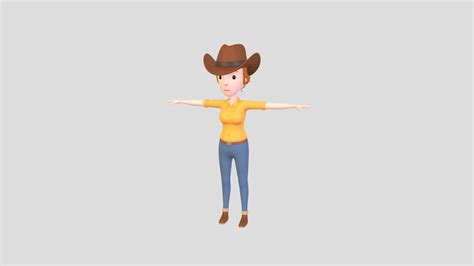 cartoongirl035 cow girl buy royalty free 3d model by bariacg [4c7e4d3] sketchfab store