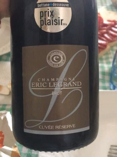 2016 Eric Legrand Cuvée Réserve Brut Champagne Vivino