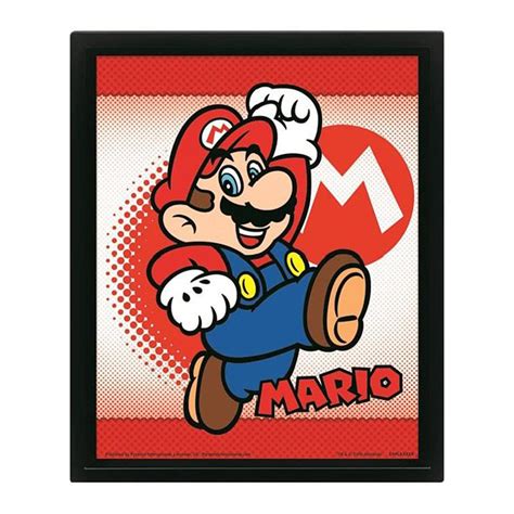 Poster 3d Super Mario Mario Yoshi Flip