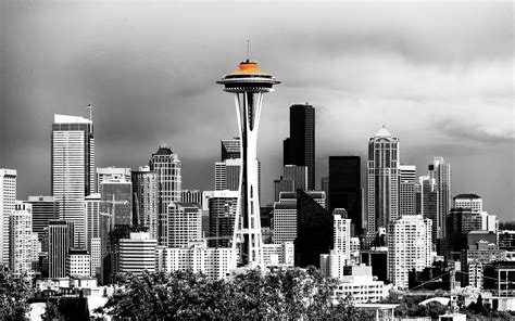 Download Wallpaper 3840x2400 Tower Buildings City Seattle Usa 4k