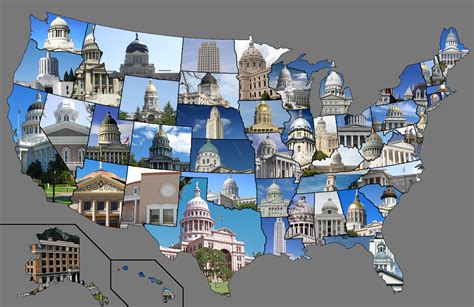 State Capitol Buildings By State Vivid Maps