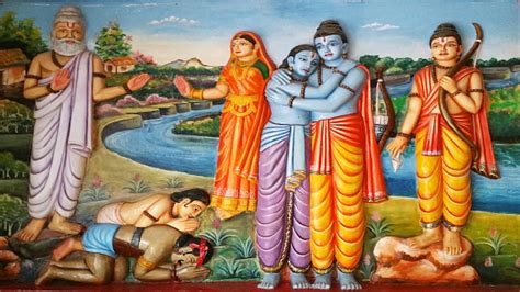 Bharat Milap De Ramayana Hindu God Ram Conociendo Al Hermano Bharat