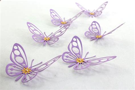 Purple Butterflies Purple Paper Butterfly Cutouts Purple Etsy