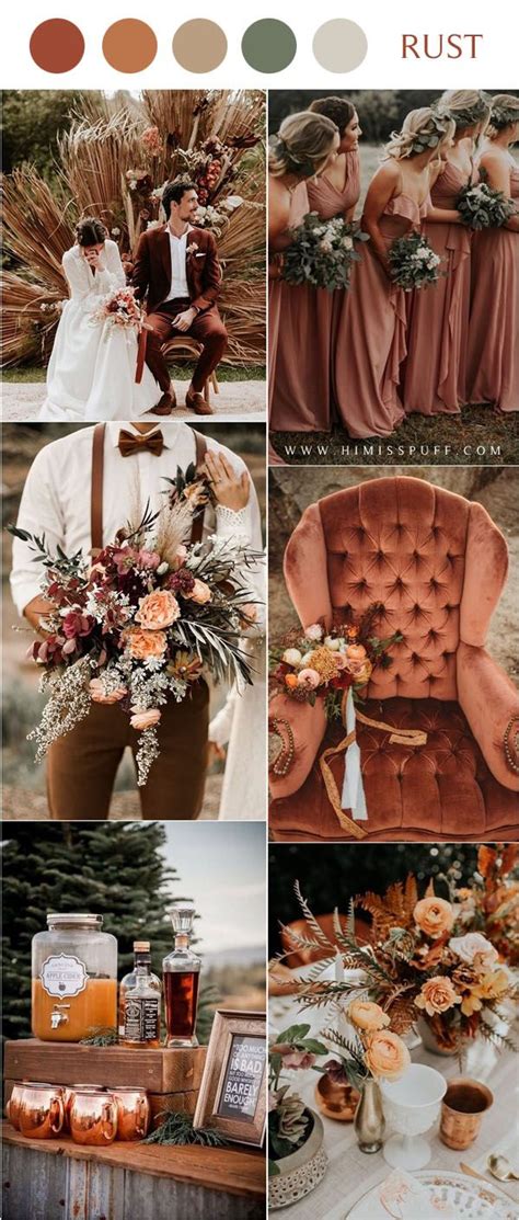 Rustic Bohemian Rust Wedding Color Ideas For Orange Wedding