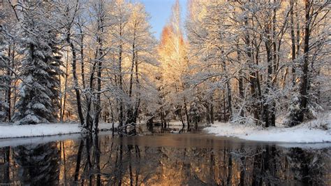 Snow River Winter Landscape Pixelstalknet