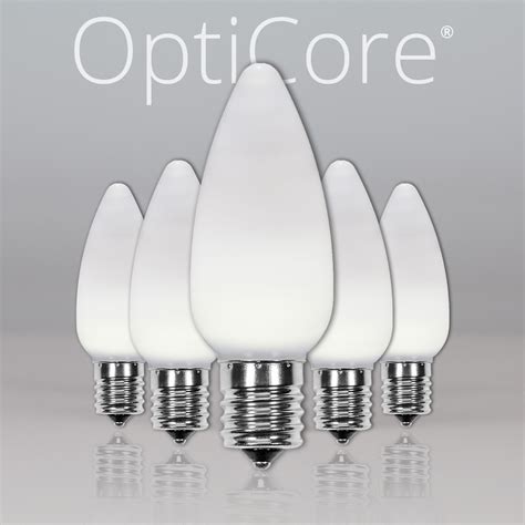 C9 Cool White Smooth Opticore Led Christmas Light Bulbs