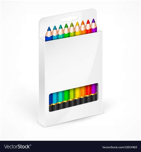 Pencil Boxes Color Royalty Free Vector Image Vectorstock
