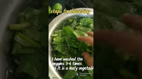 How To Blanch Spinachwaterblanching Preservingfood Foodscience