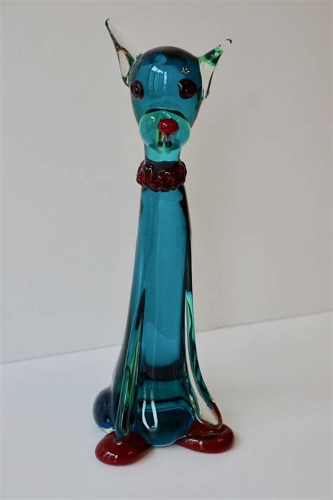 Murano Art Glass Cat Sculpture For Sale At 1stdibs